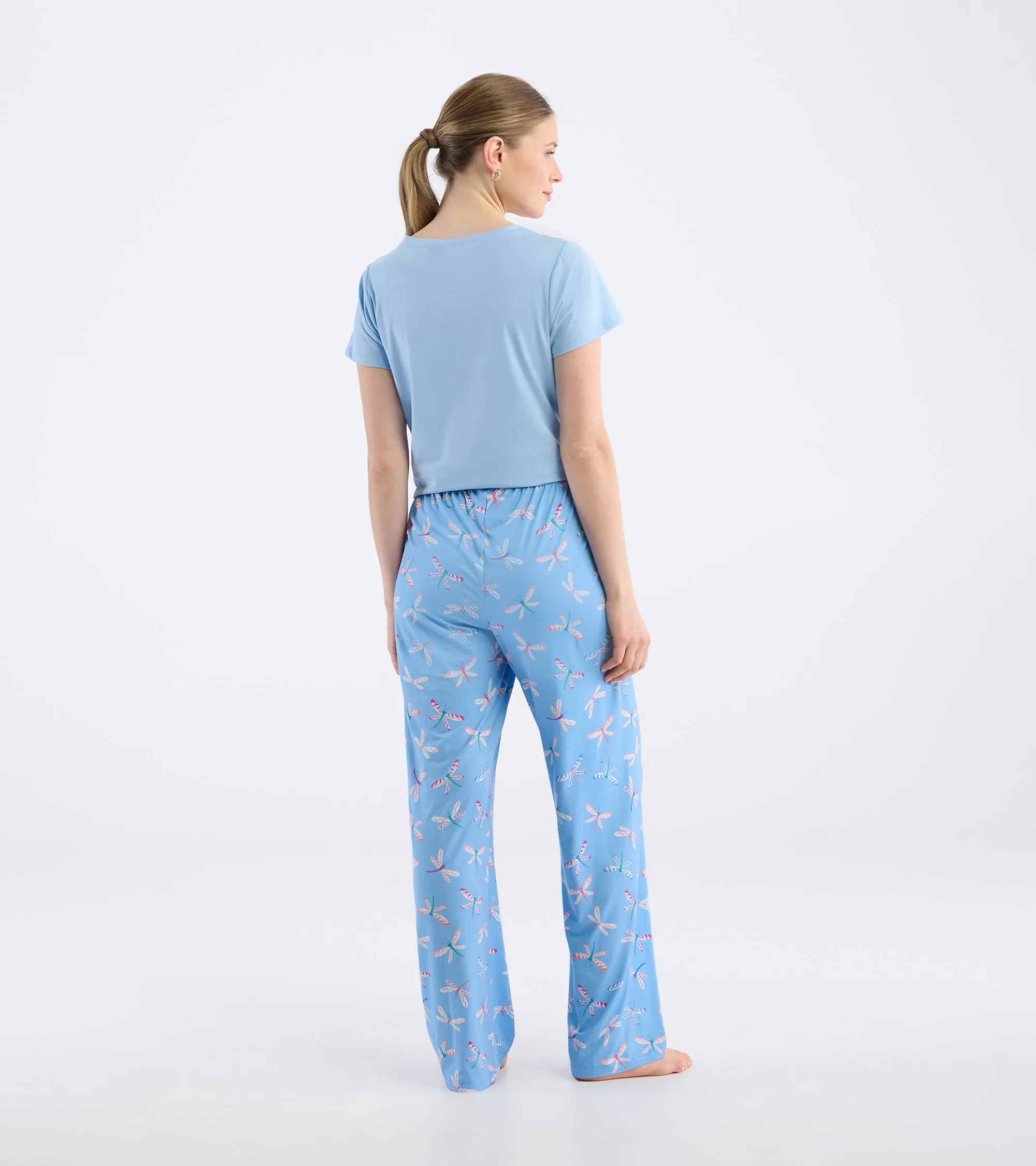 Women's Patterned Dragonflies Polyknit Pajama Pants sold by Hatley product image thumbnail 4