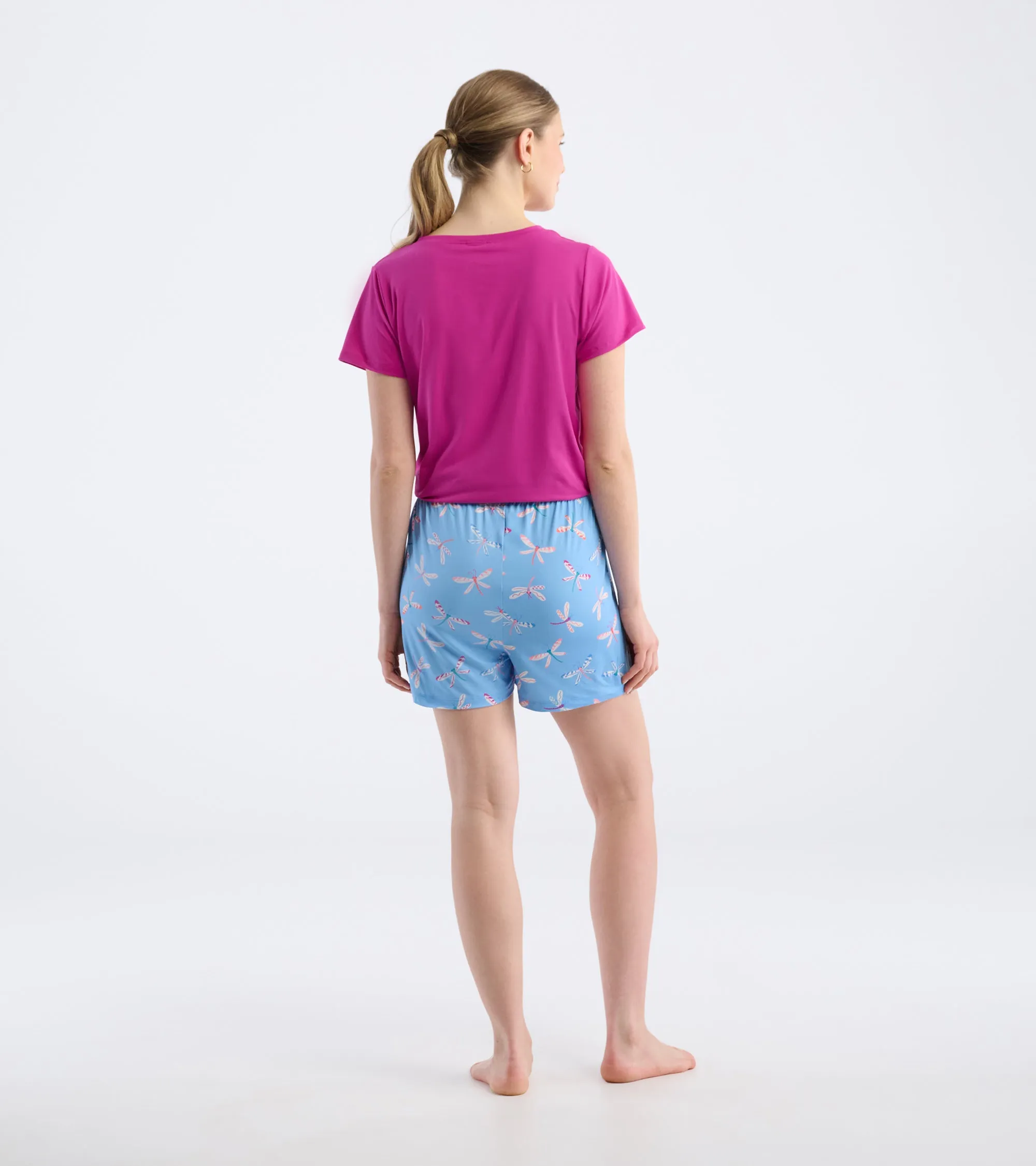 Women's Patterned Polyknit Dragonflies Pajama Shorts sold by Hatley product image thumbnail 4