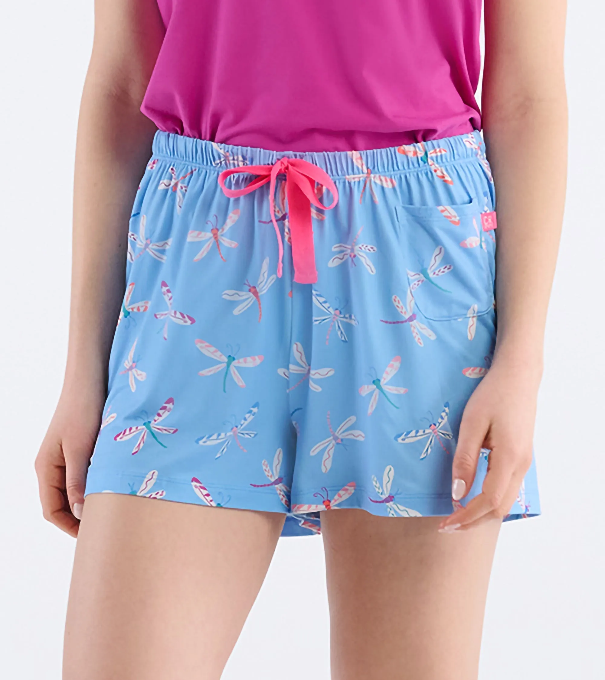 Women's Patterned Polyknit Dragonflies Pajama Shorts sold by Hatley