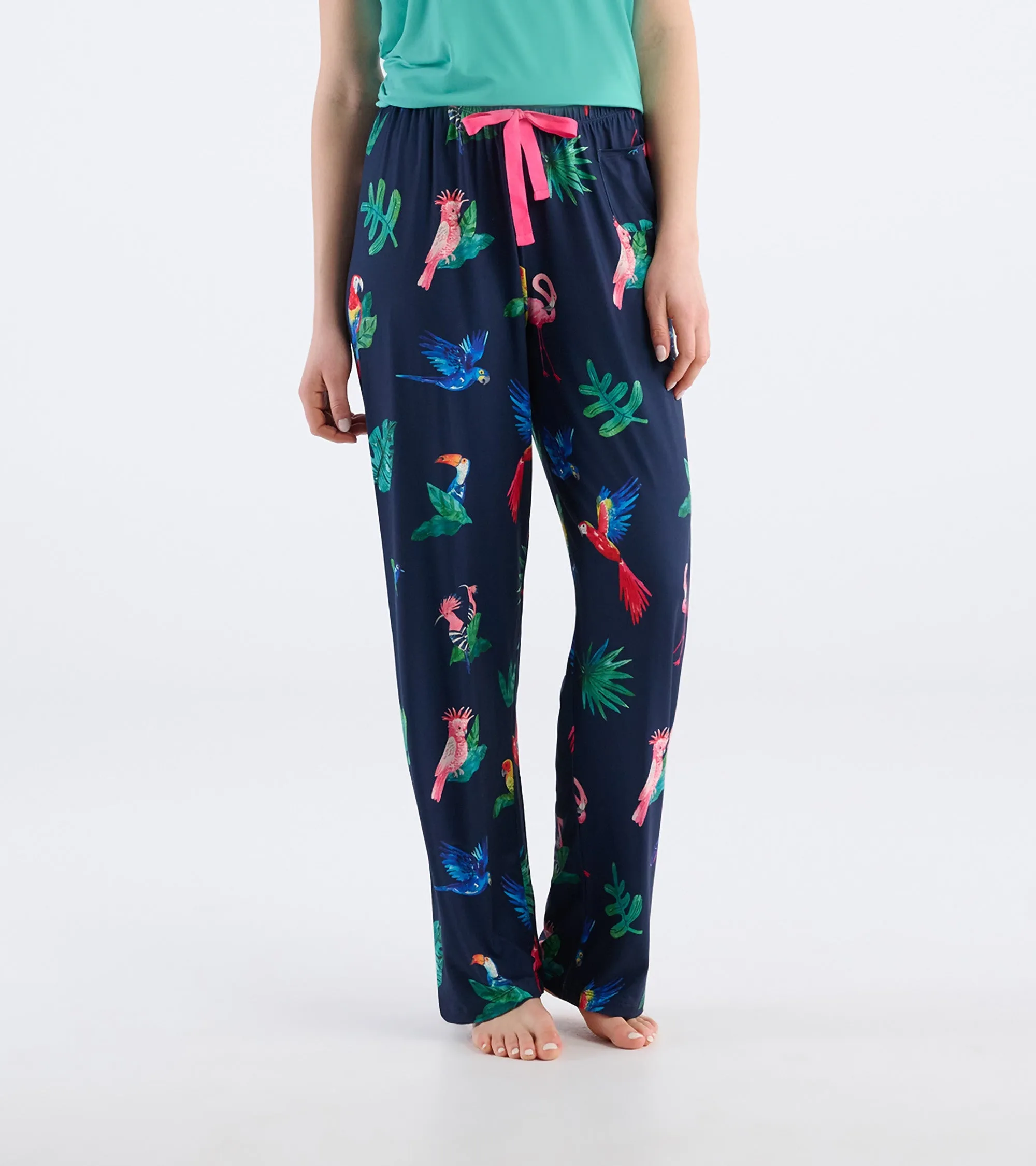 Women's Tropical Birds Polyknit Pajama Pants sold by Hatley