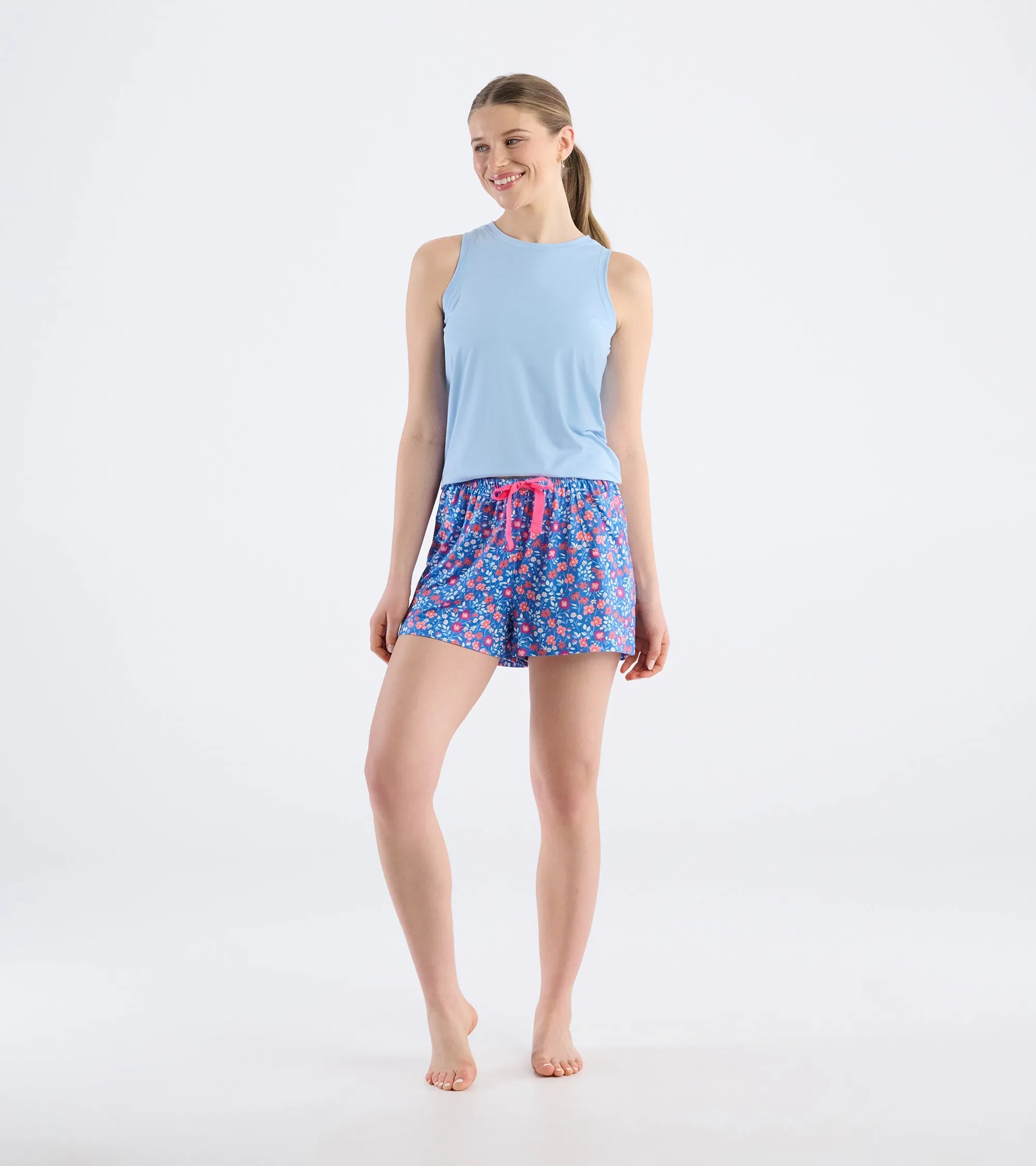 Women's Garden Flowers Polyknit Pajama Shorts sold by Hatley product image thumbnail 3