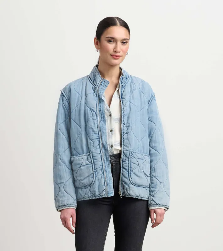 Quilted Tencel Jacket - Washed Blue sold by Hatley