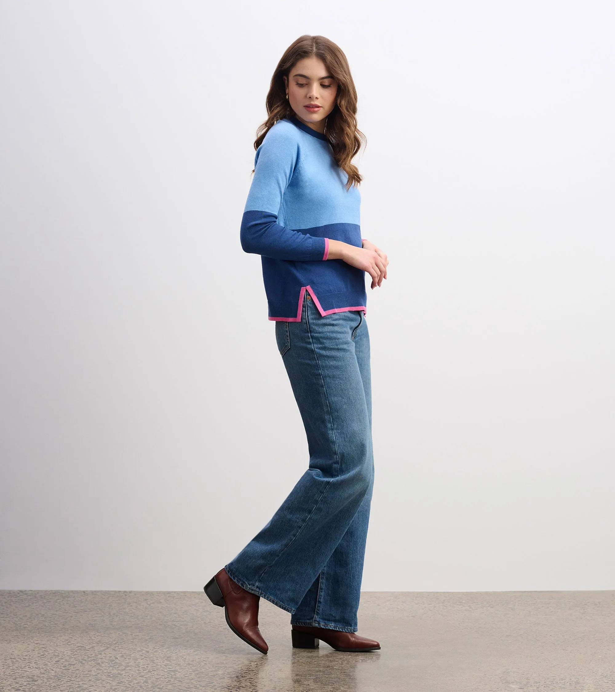Olivia Sweater - Blue Color Block sold by Hatley product image thumbnail 3