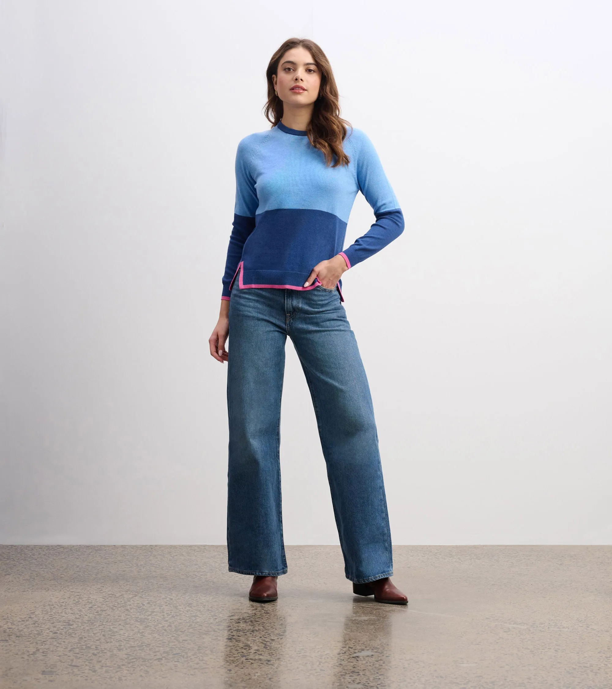 Olivia Sweater - Blue Color Block sold by Hatley product image thumbnail 5
