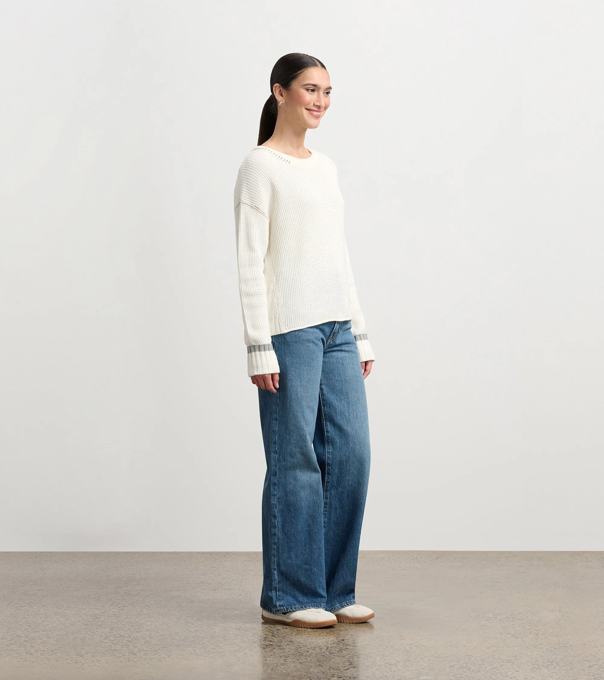 Waffle Knit Sweater - Cream sold by Hatley product image thumbnail 3