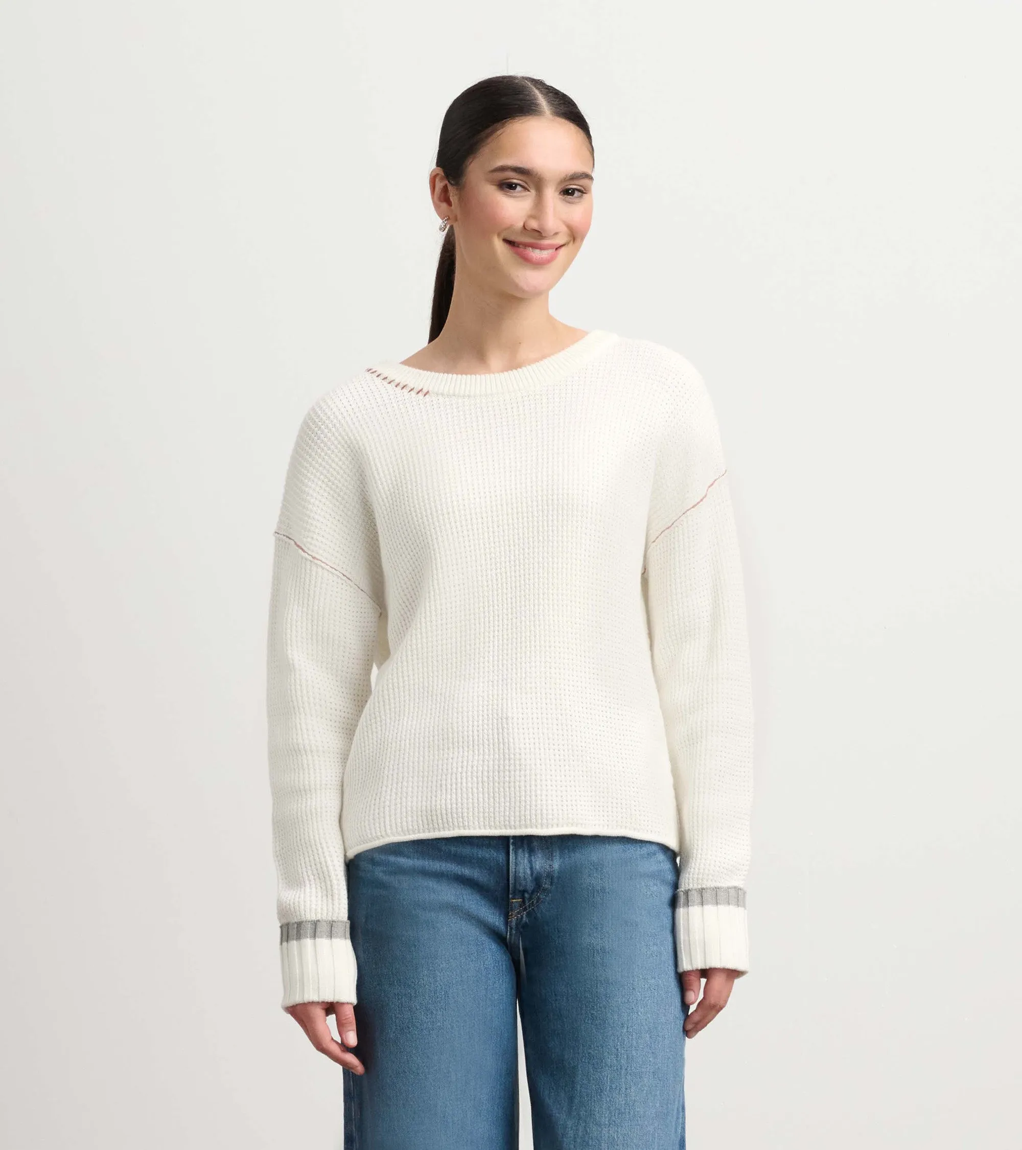 Waffle Knit Sweater - Cream sold by Hatley