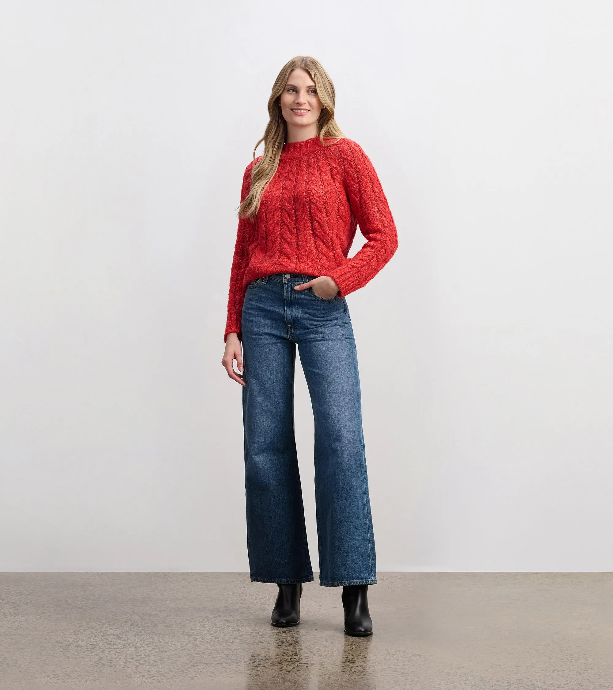 Dylan Cable Knit Sweater - Red sold by Hatley product image thumbnail 5