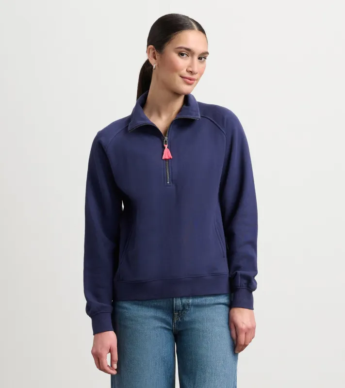 Mock Neck Pullover - Patriot Blue sold by Hatley