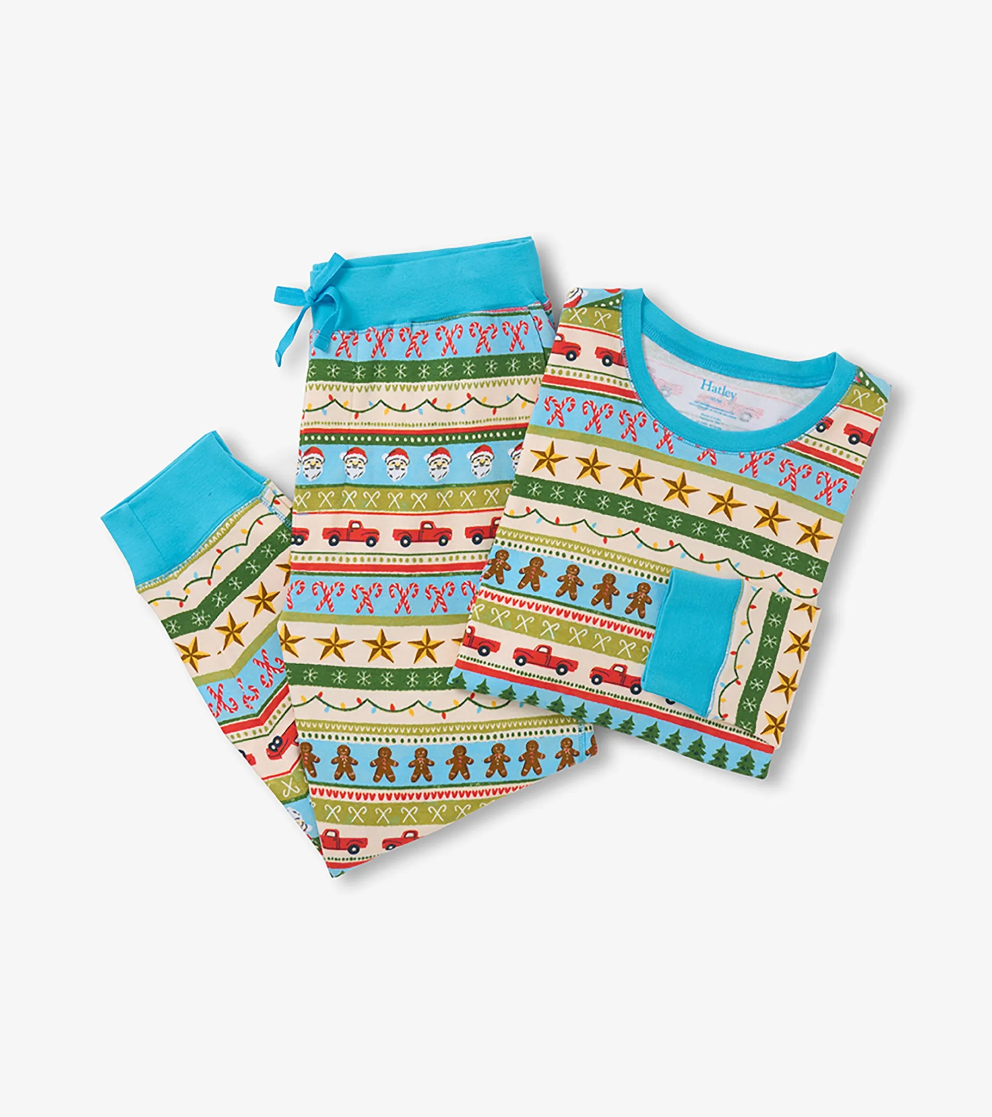 Men's Blue Fun Fair Isle Cotton Pajama Set sold by Hatley