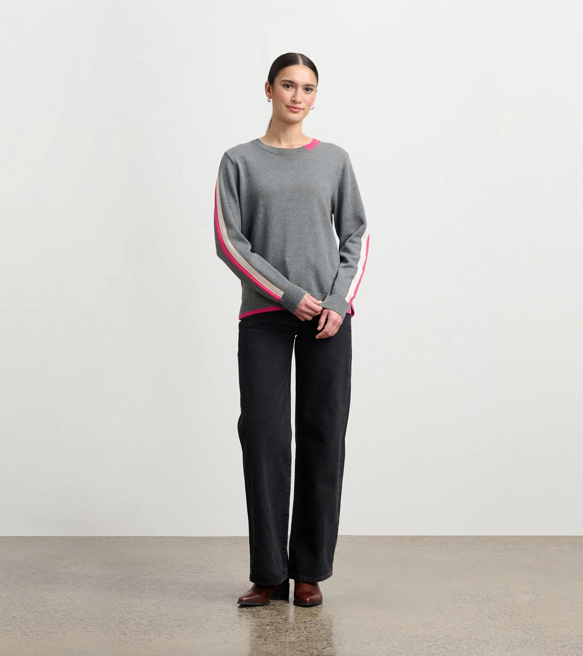 Contrast Trim Sweater - Charcoal sold by Hatley product image thumbnail 5