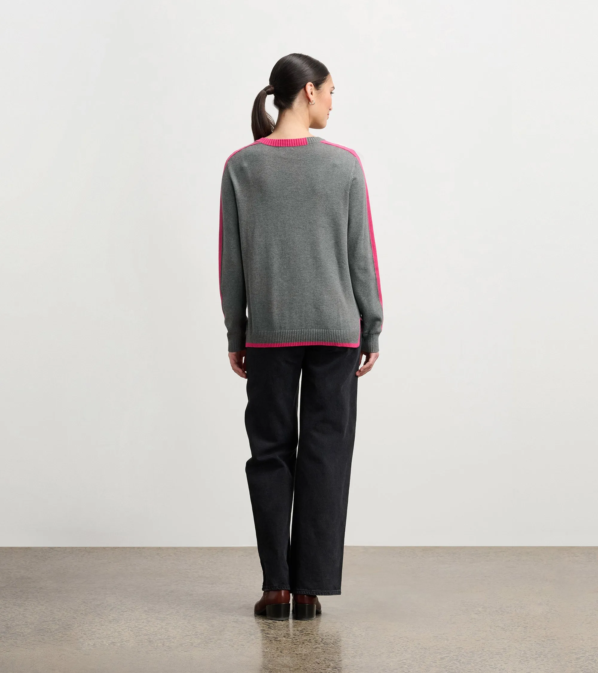 Contrast Trim Sweater - Charcoal sold by Hatley product image thumbnail 4