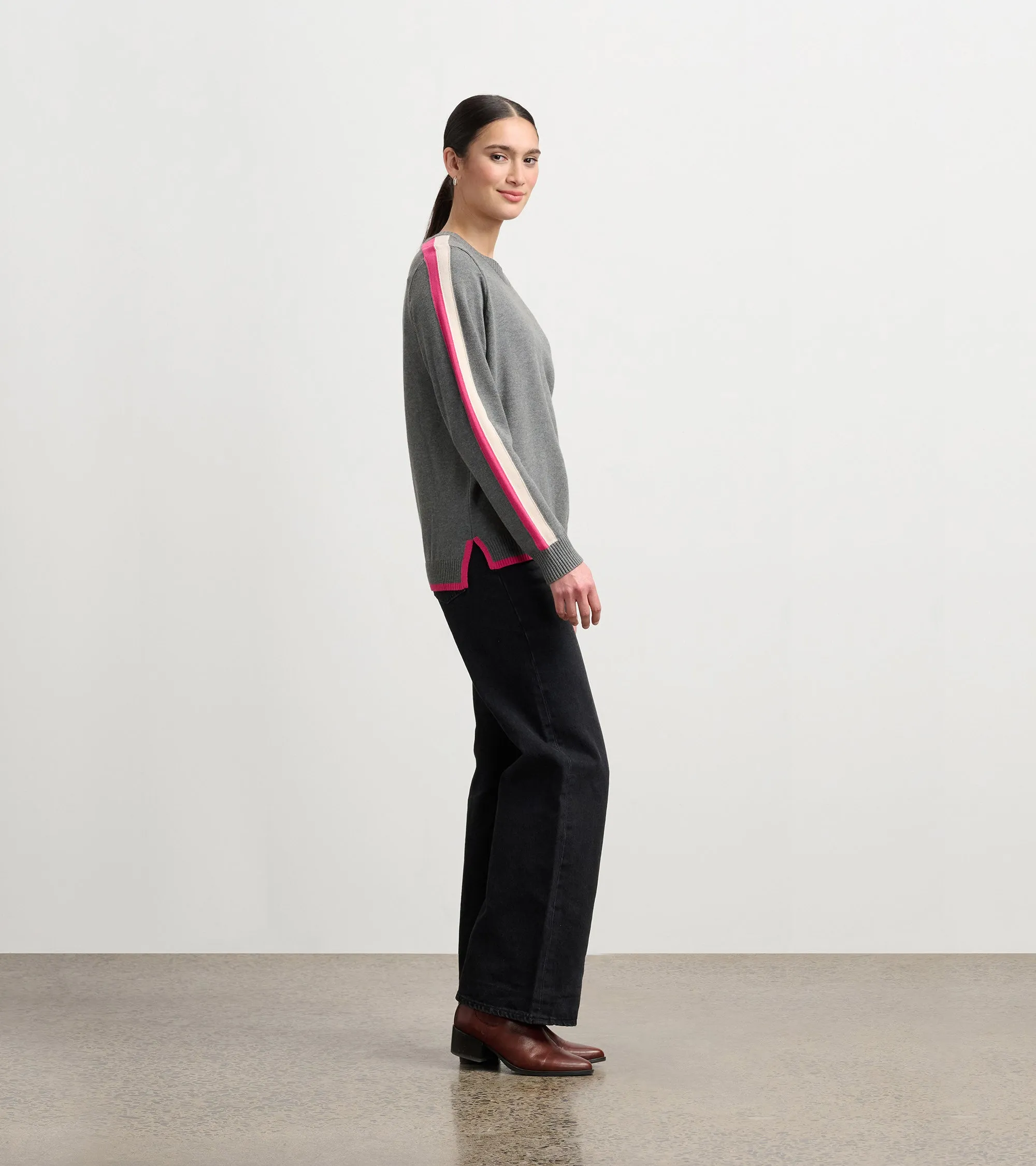 Contrast Trim Sweater - Charcoal sold by Hatley product image thumbnail 3