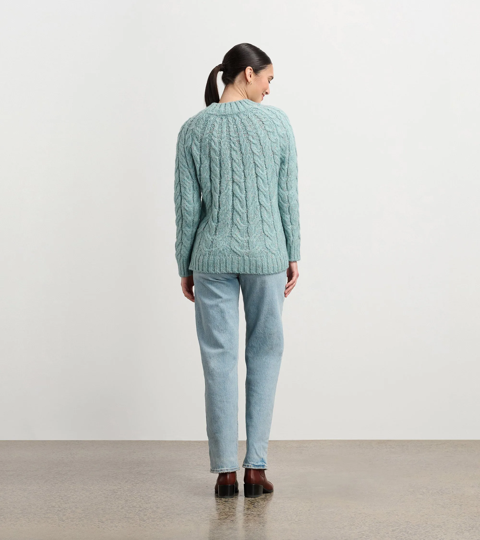 Dylan Cable Knit Sweater - Light Turquoise sold by Hatley product image thumbnail 4