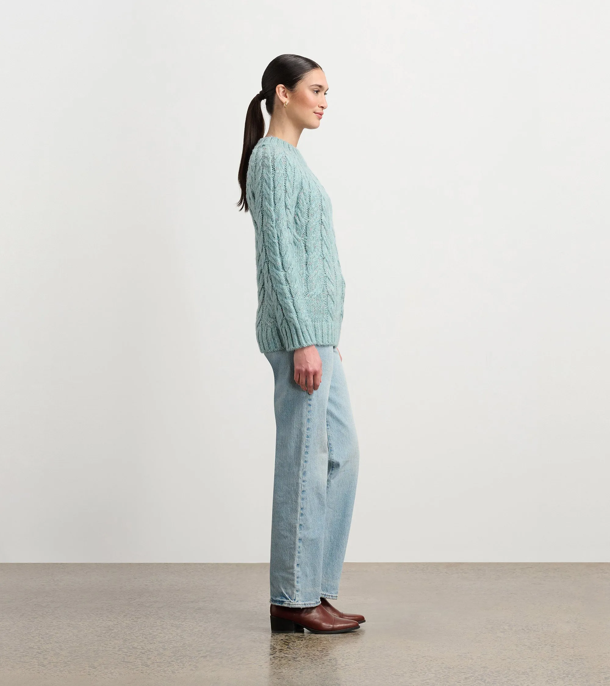 Dylan Cable Knit Sweater - Light Turquoise sold by Hatley product image thumbnail 3