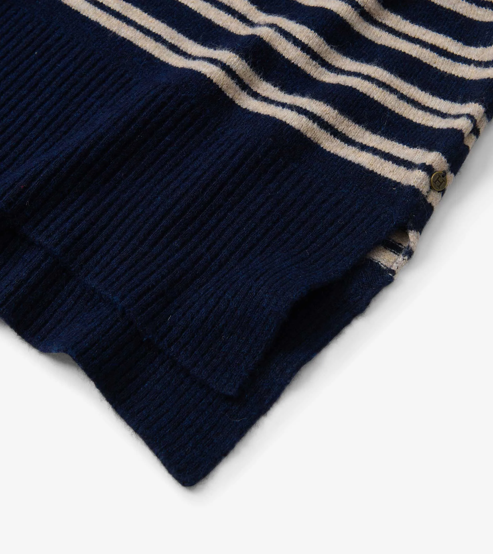 Mock Neck Sweater - Navy and Camel Stripe sold by Hatley product image thumbnail 5