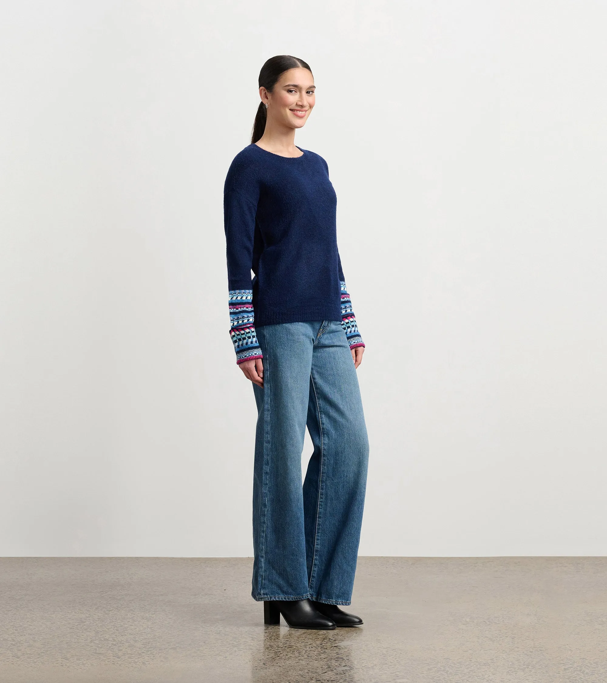 Jacquard Cuff Sweater - Navy sold by Hatley product image thumbnail 3