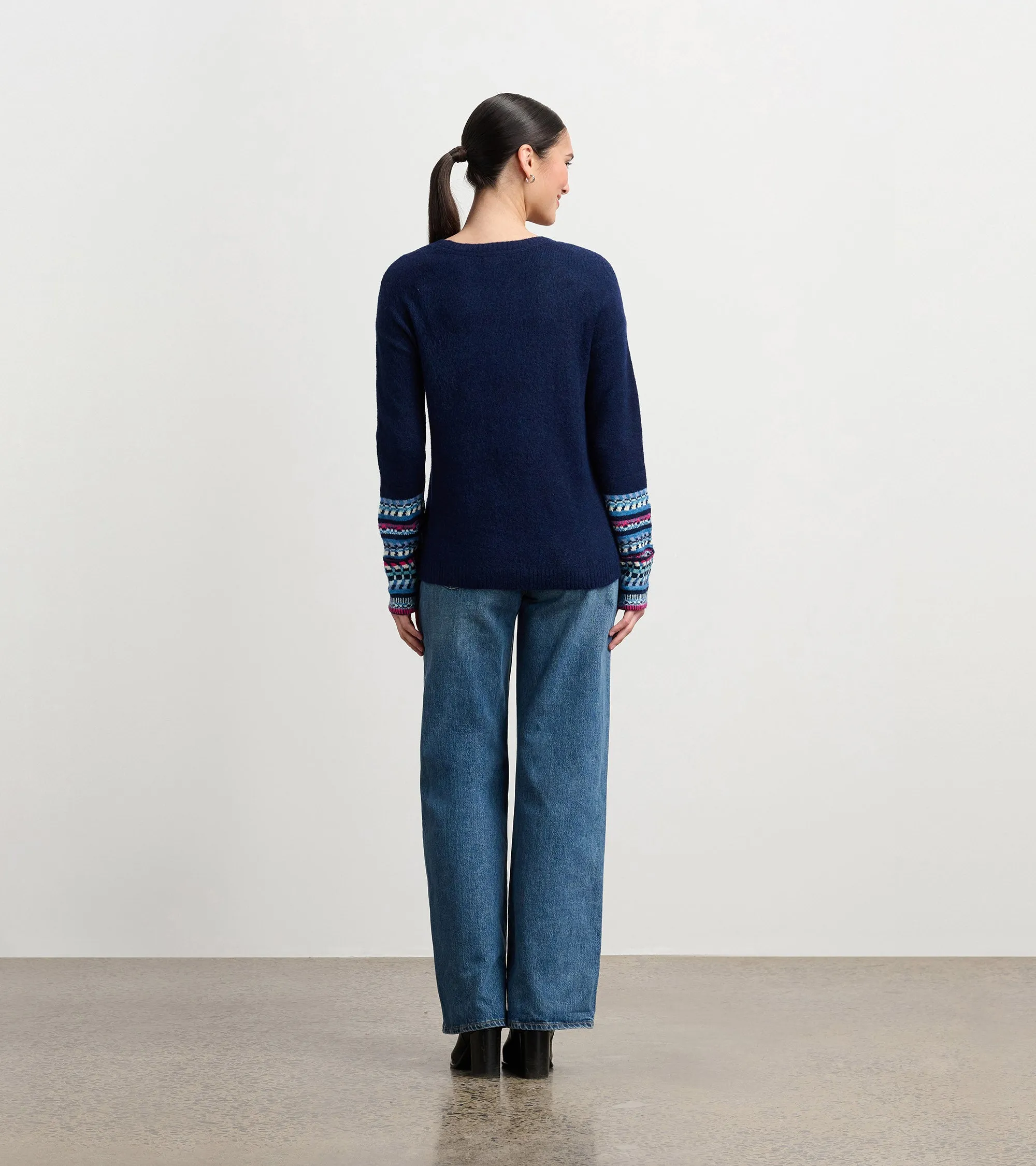 Jacquard Cuff Sweater - Navy sold by Hatley product image thumbnail 4