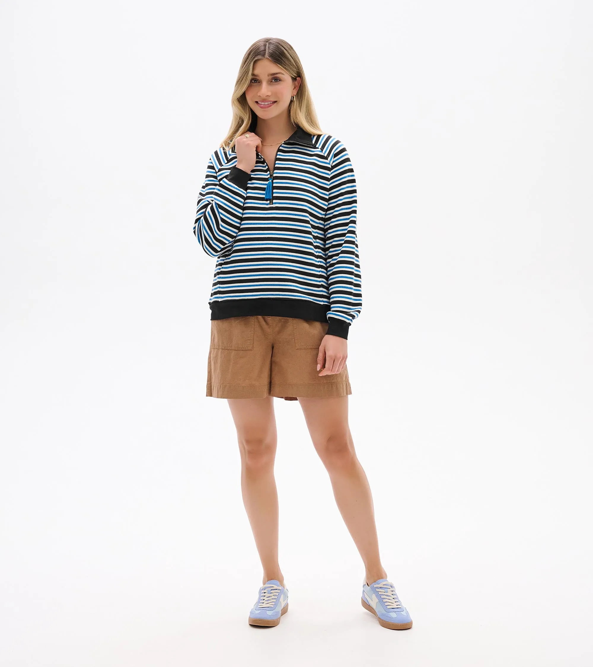 Mock Neck Pullover - Black Stripes sold by Hatley product image thumbnail 3