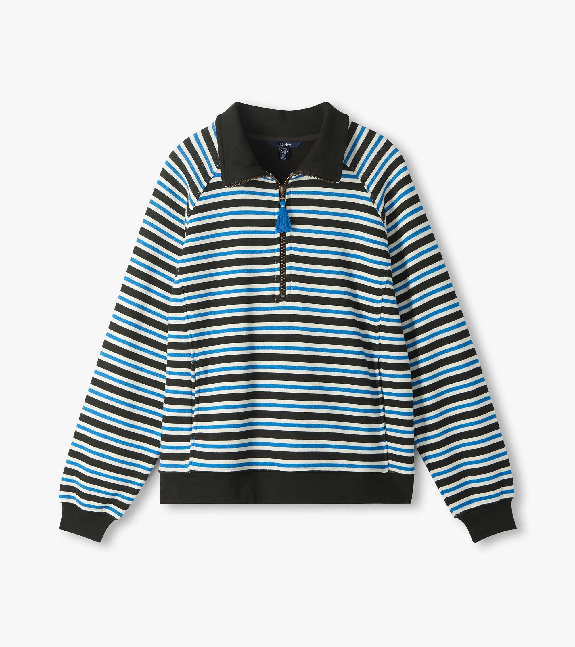 Mock Neck Pullover - Black Stripes sold by Hatley product image thumbnail 2