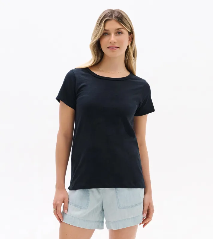 Ella Relaxed Tee - Black made by Hatley