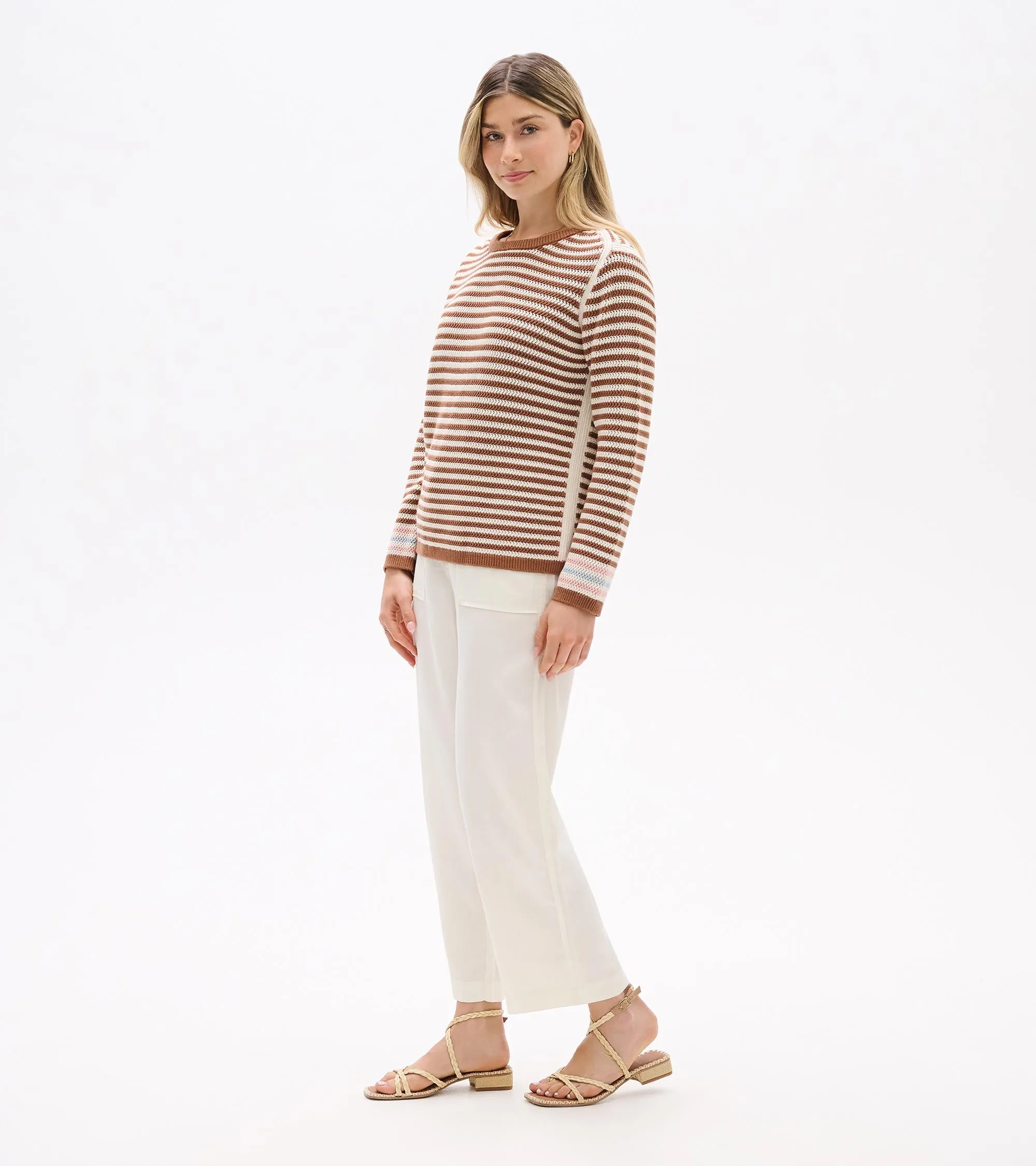 Pointelle Stripe Sweater - Neutral sold by Hatley product image thumbnail 3