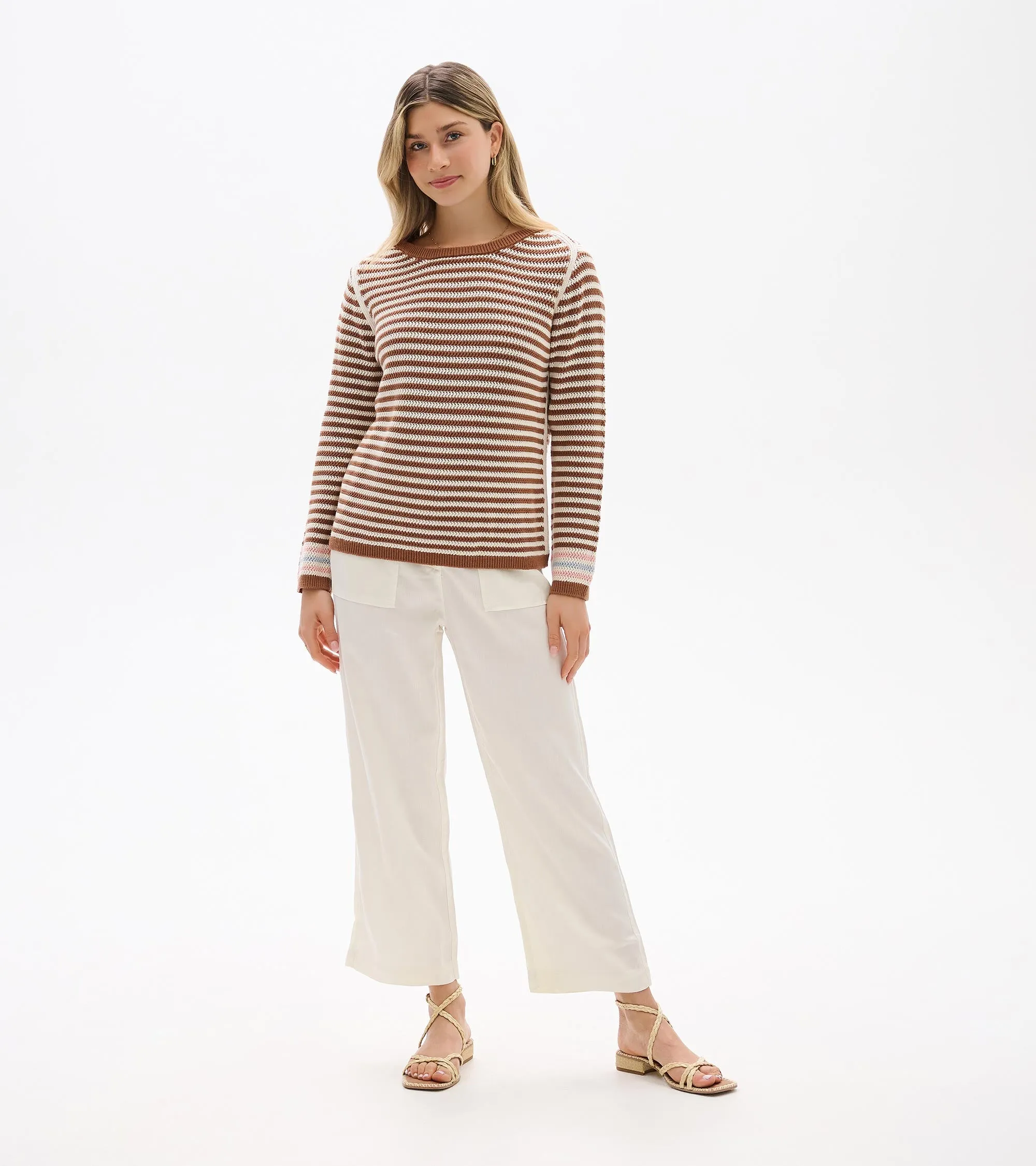Pointelle Stripe Sweater - Neutral sold by Hatley product image thumbnail 4