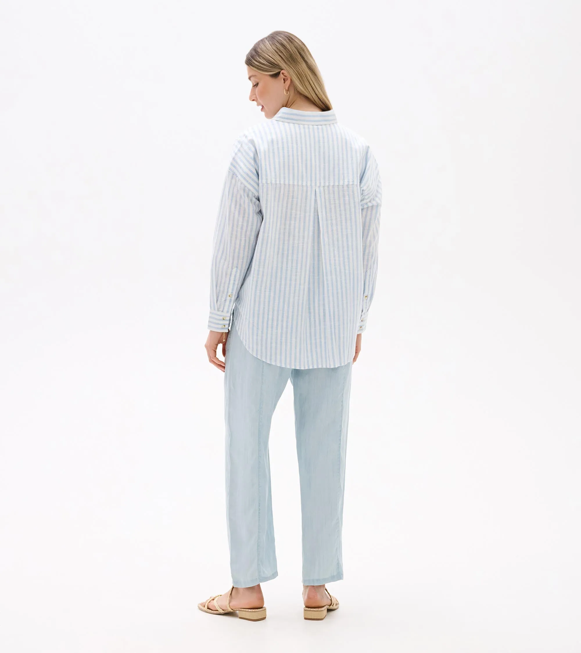 Relaxed Button Down - Cashmere Blue Stripes sold by Hatley product image thumbnail 5