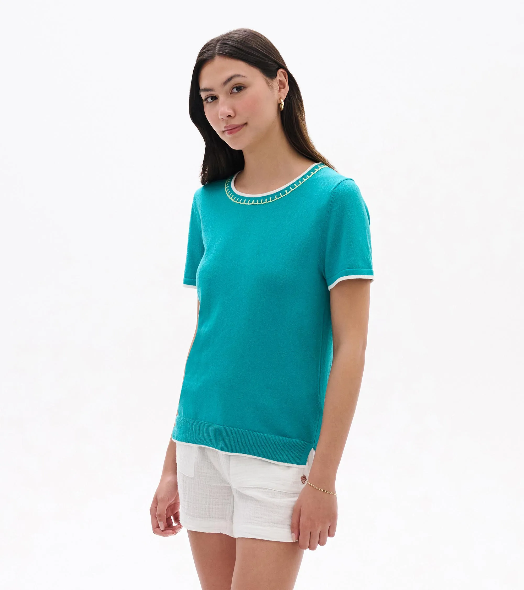 Simone Knit Tee - Ceramic sold by Hatley