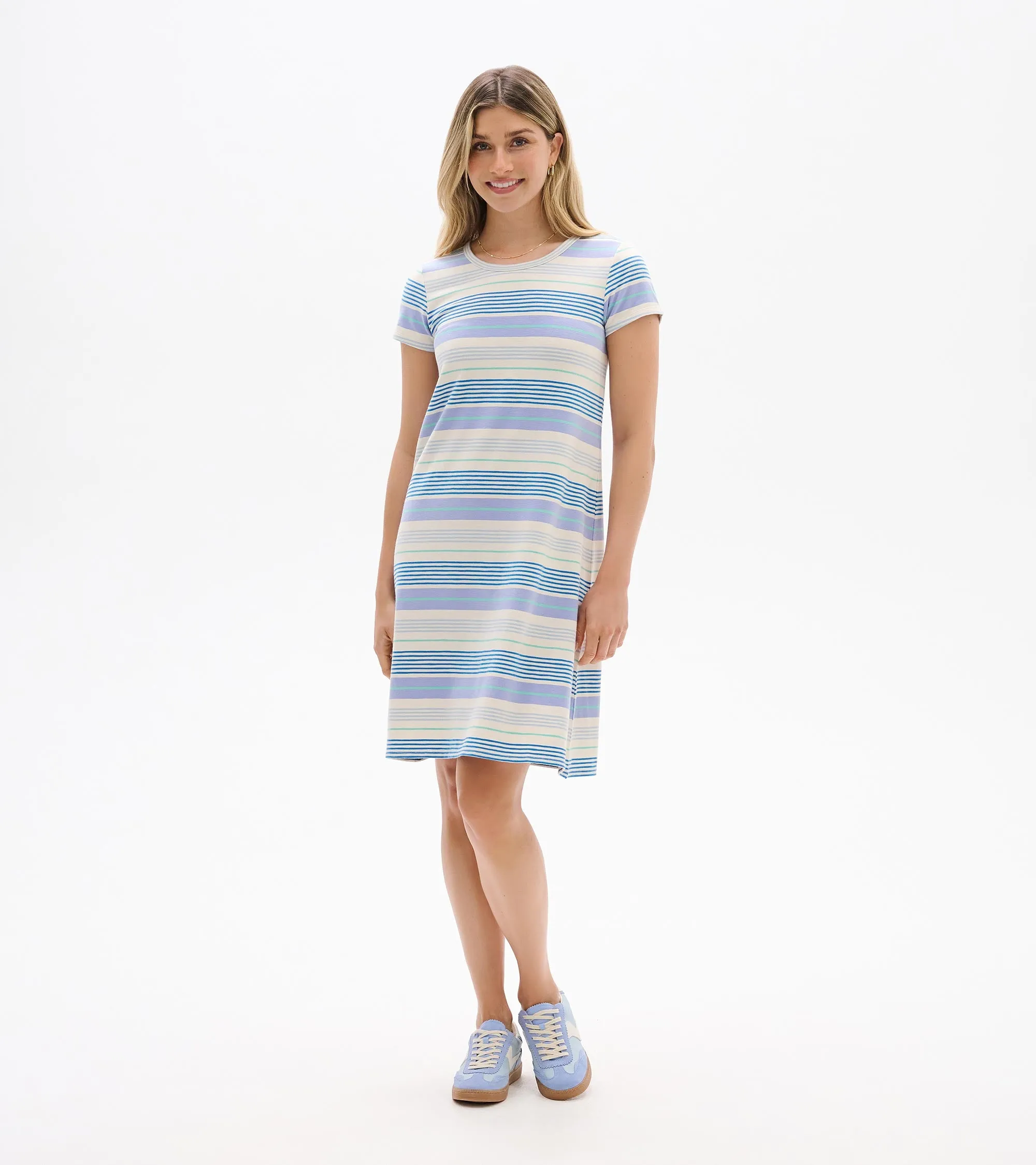 Cici A-Line Dress - Iris Wave Stripes sold by Hatley product image thumbnail 3