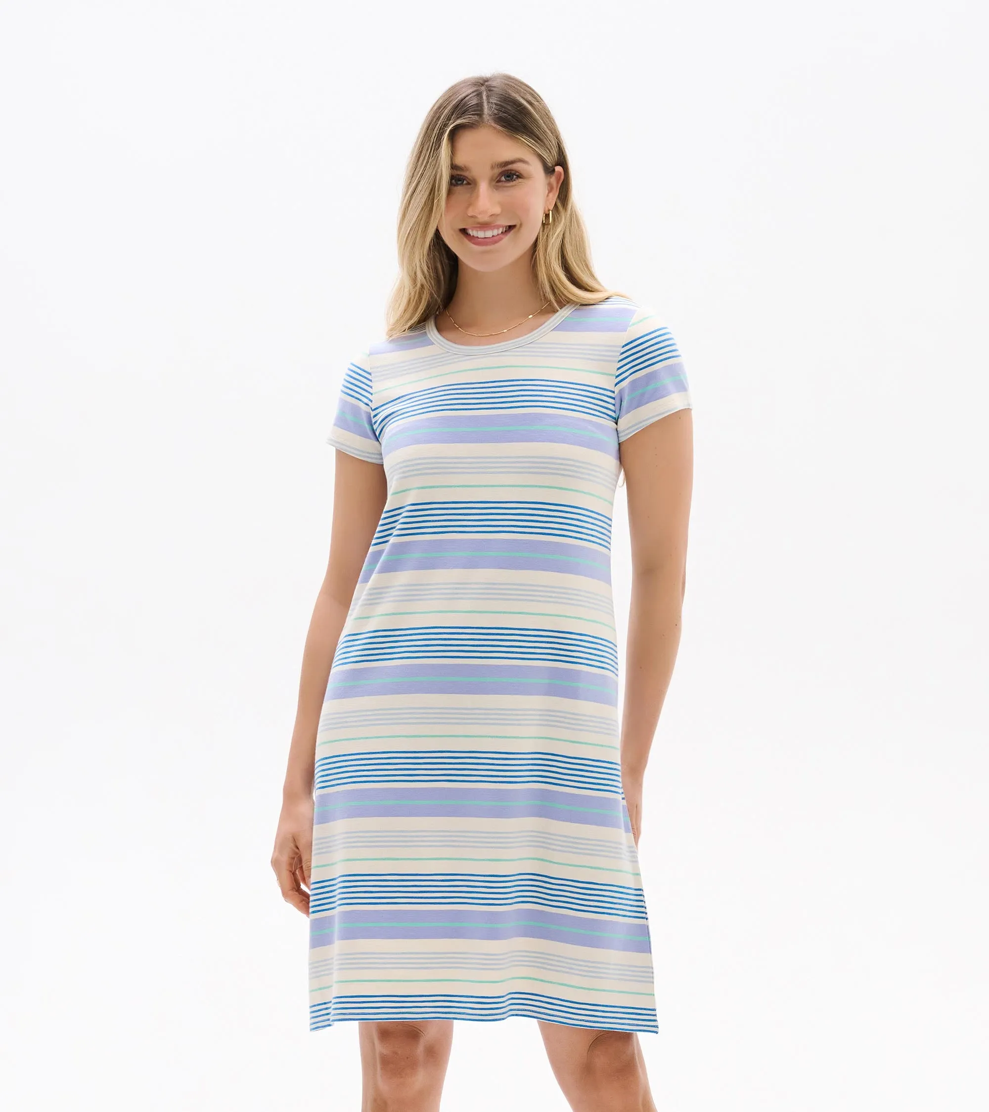 Cici A-Line Dress - Iris Wave Stripes sold by Hatley
