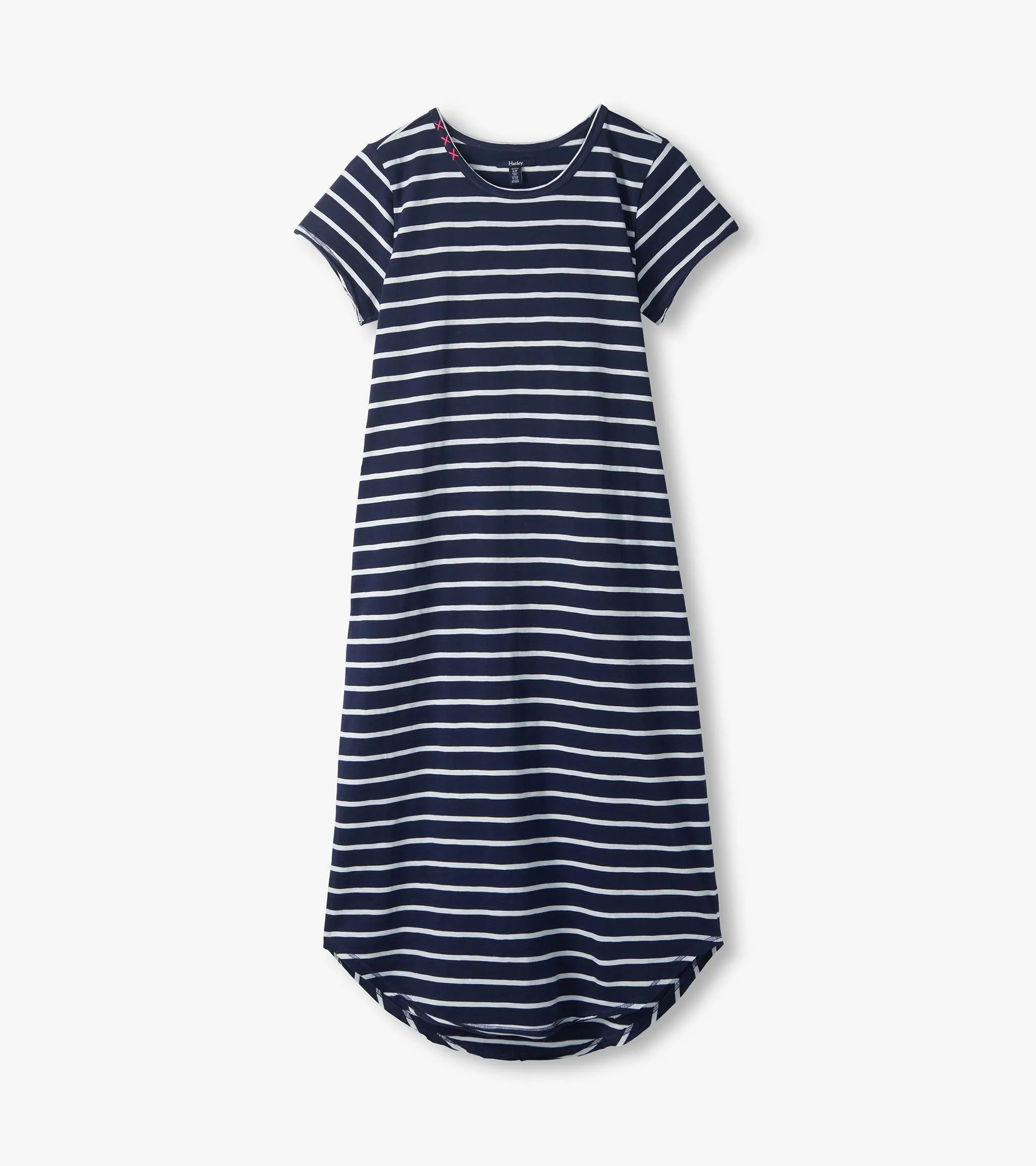 Midi Tee Shirt Dress - Navy and White Stripes sold by Hatley product image thumbnail 2