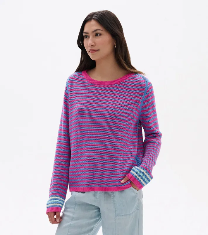 Pointelle Stripe Sweater - South East Summer made by Hatley