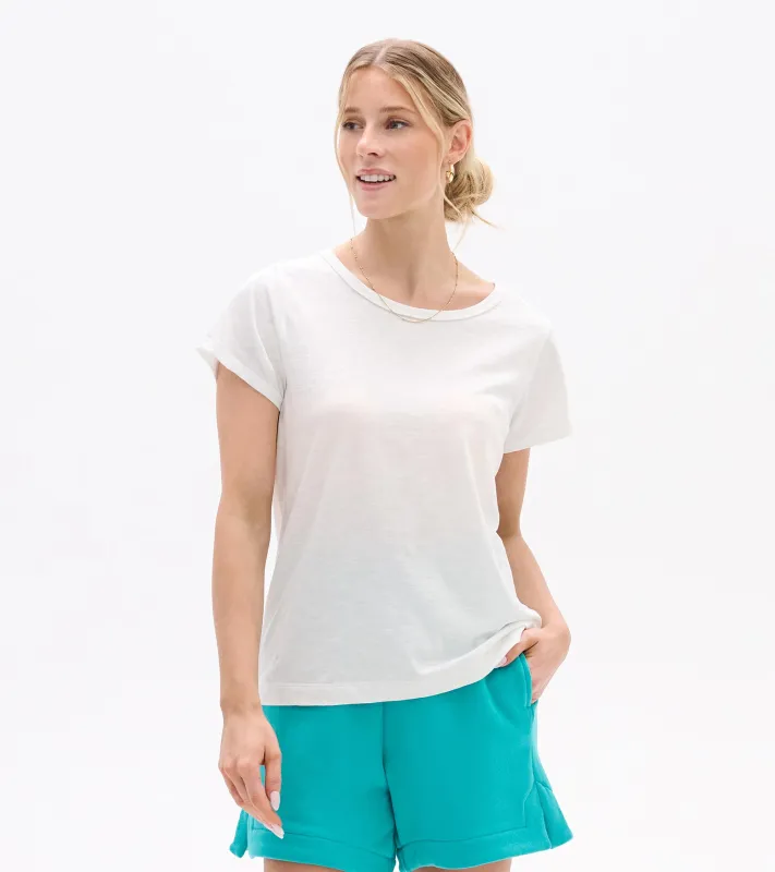 Essential Crew Neck Tee - White made by Hatley