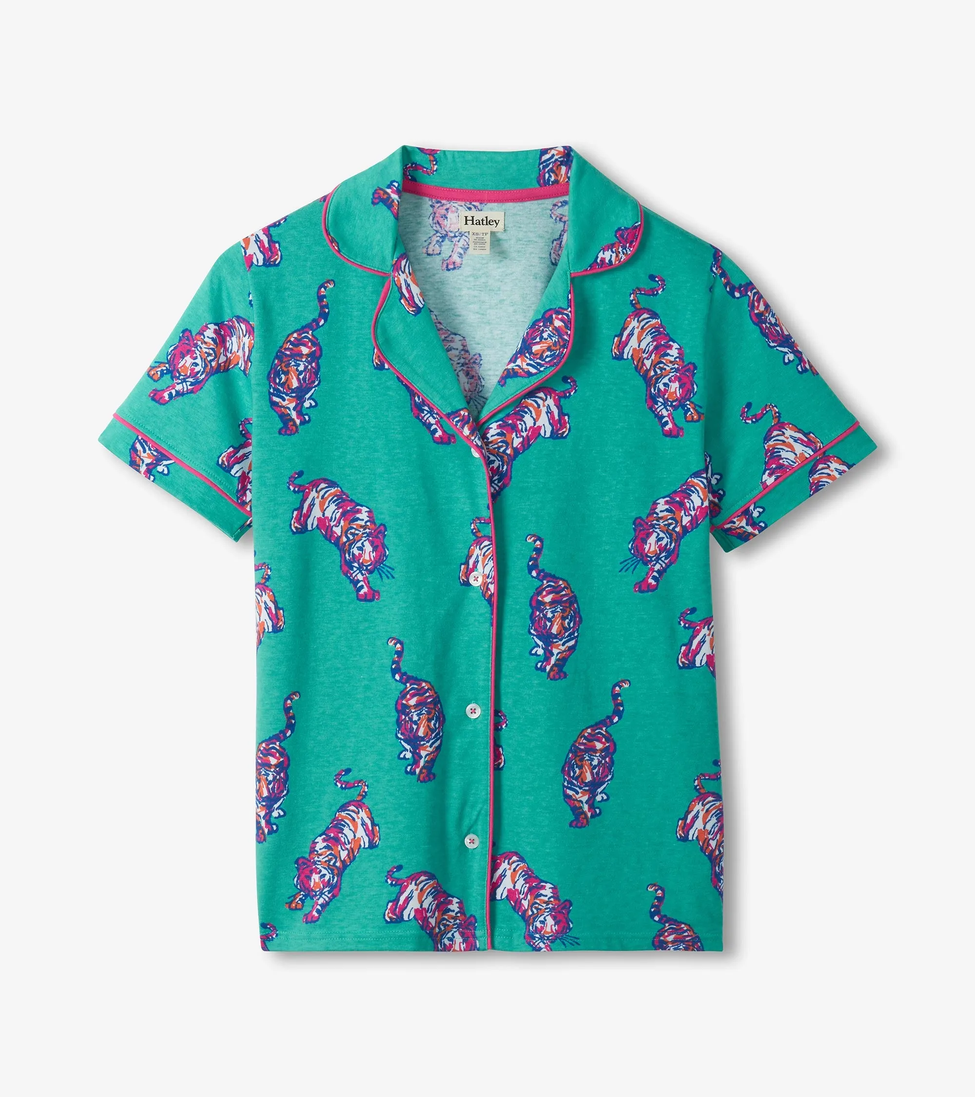 Women's Fierce Tigers Short Pajama Set sold by Hatley product image thumbnail 4