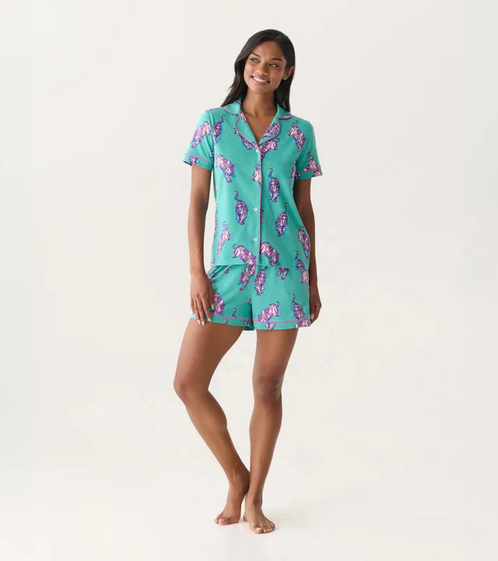 Women's Fierce Tigers Short Pajama Set sold by Hatley