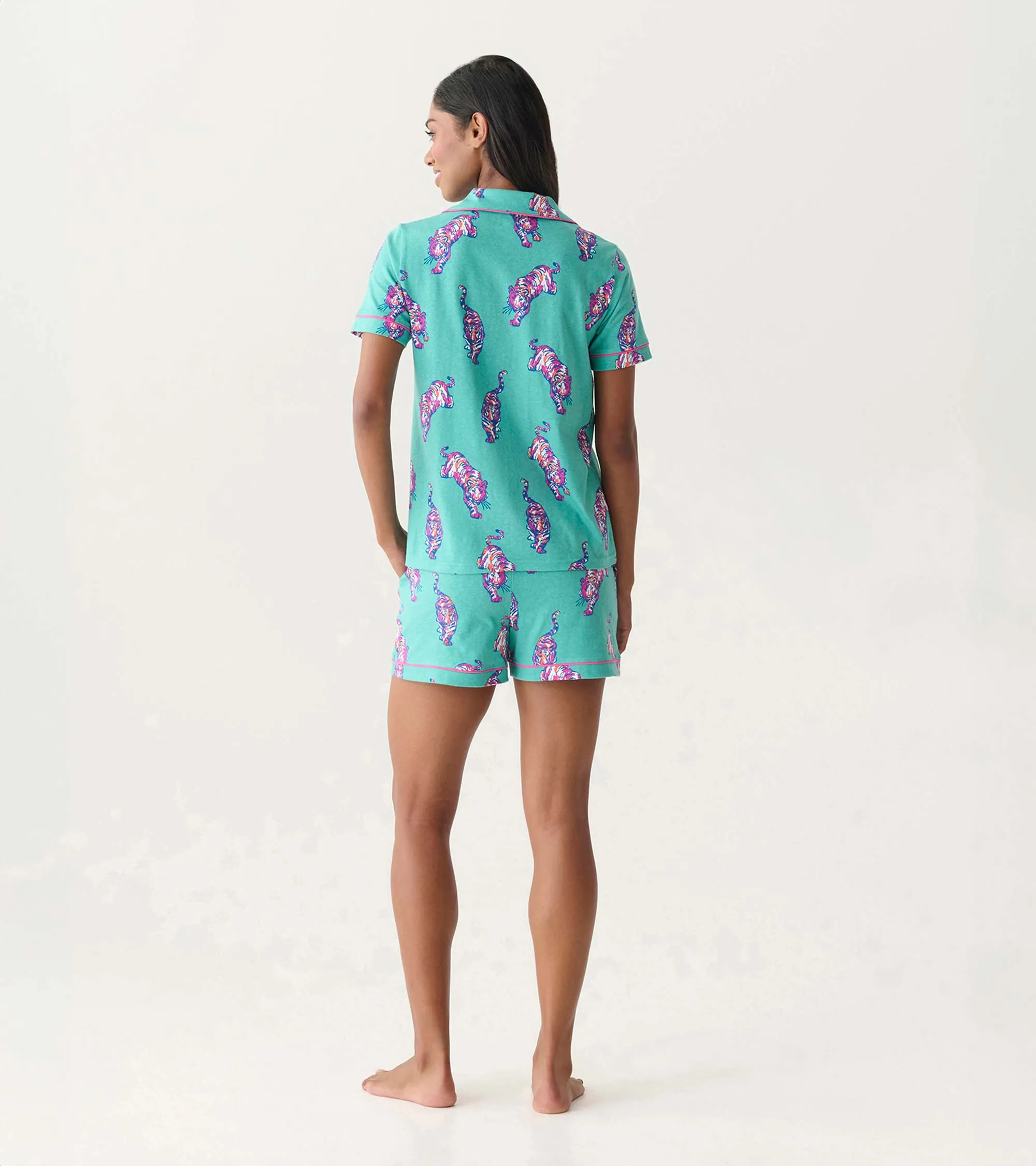 Women's Fierce Tigers Short Pajama Set sold by Hatley product image thumbnail 3