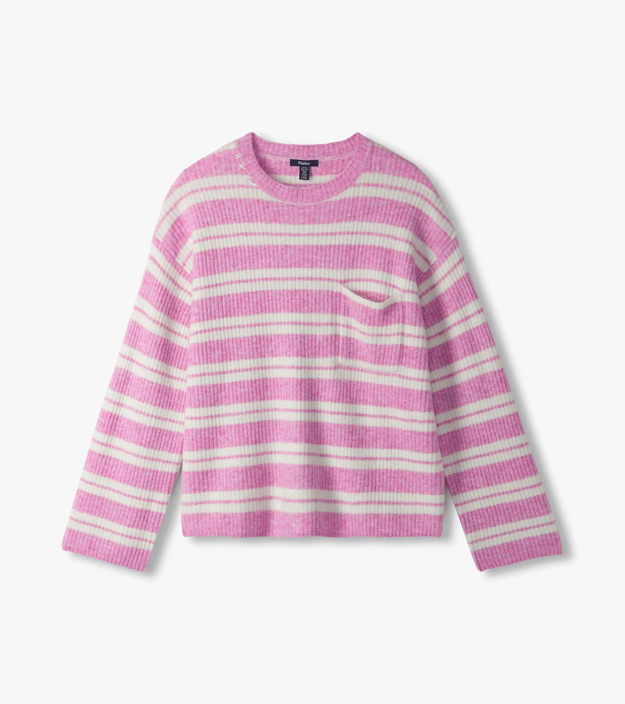 Women's Quinn Sweater - Pink and Cream Stripes sold by Hatley product image thumbnail 2