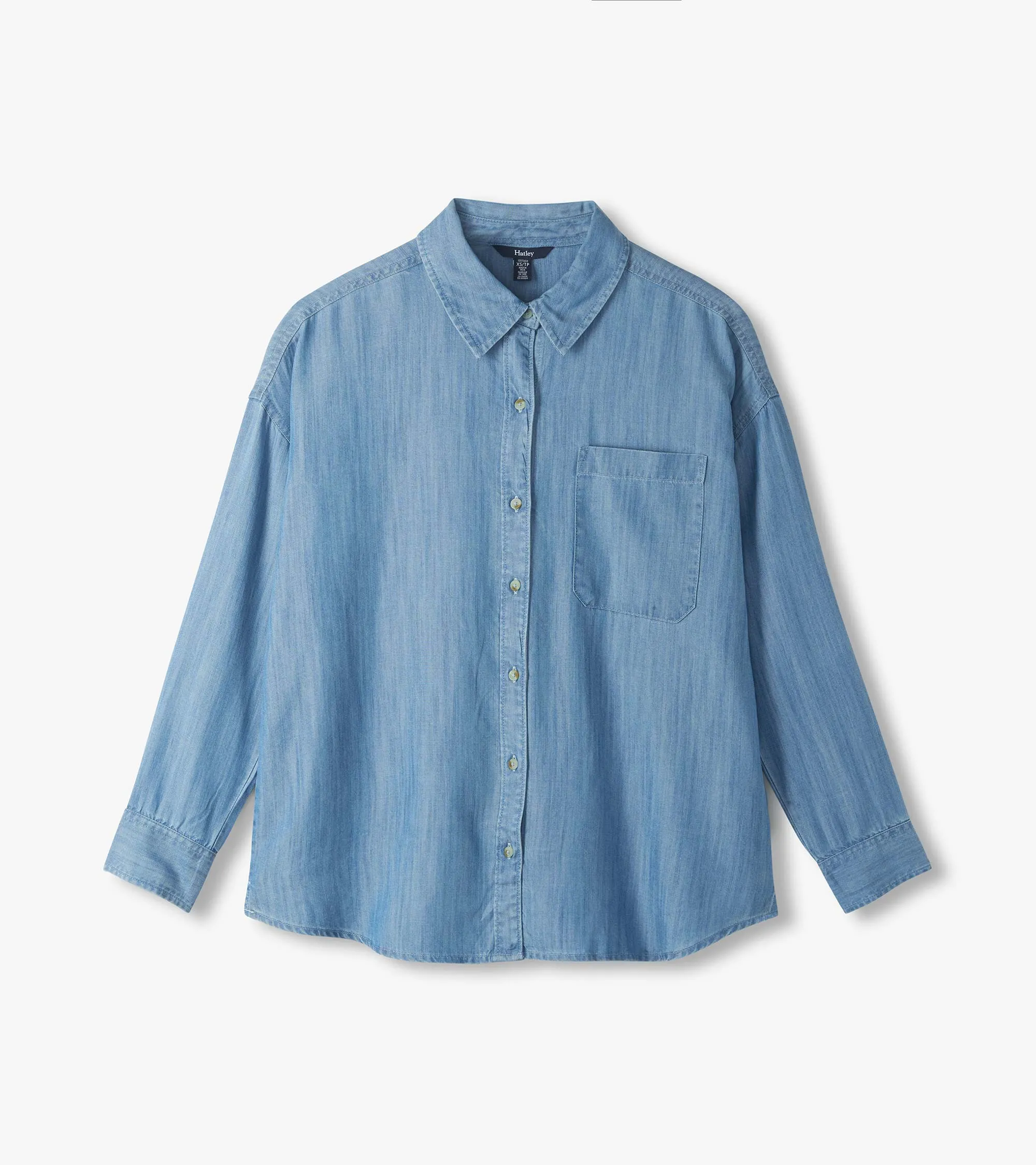 Women's Relaxed Button Down - Light Blue Wash Tencel sold by Hatley product image thumbnail 2