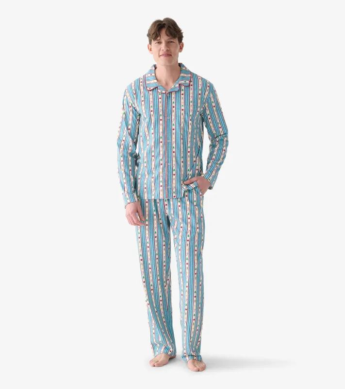 Men's Holiday Decorations Two Piece Pajama Set made by Hatley