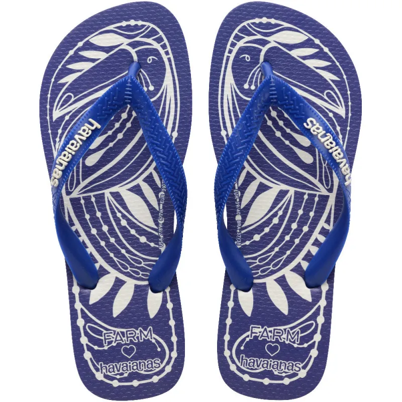 Women's FARM Rio Lace Nature Top Flip Flops sold by Havaianas
