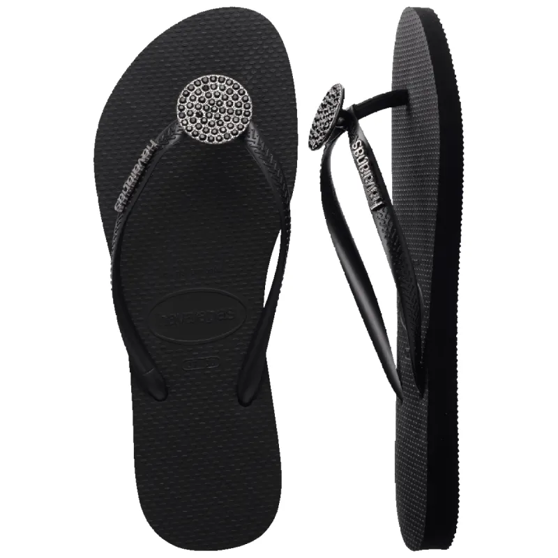 Women's Slim Crystal Glow Flip Flop sold by Havaianas