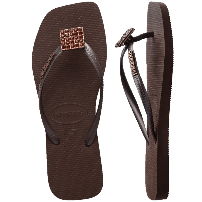 Women's Slim Square Crystal Elegance Flip Flop sold by Havaianas
