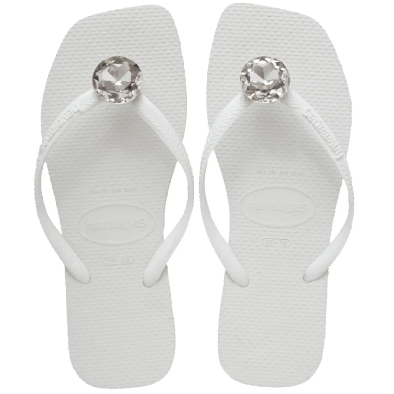 Women's Slim Square Centenary Diamond Flip Flops made by Havaianas