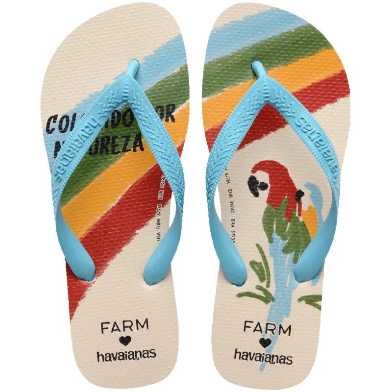Women's FARM Rio Rainbow Nature Top Flip Flops sold by Havaianas