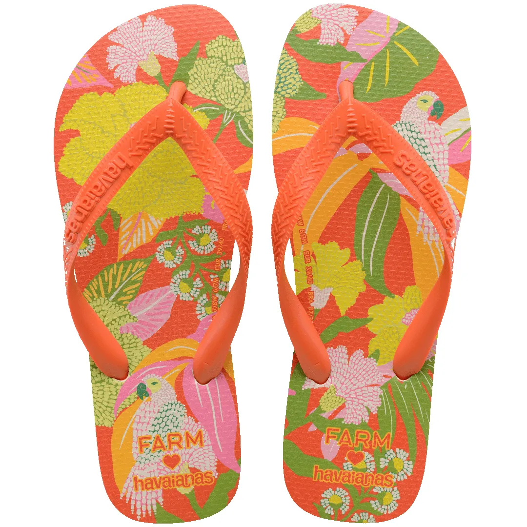 Women's FARM Rio Neon Florals Top Flip Flops sold by Havaianas