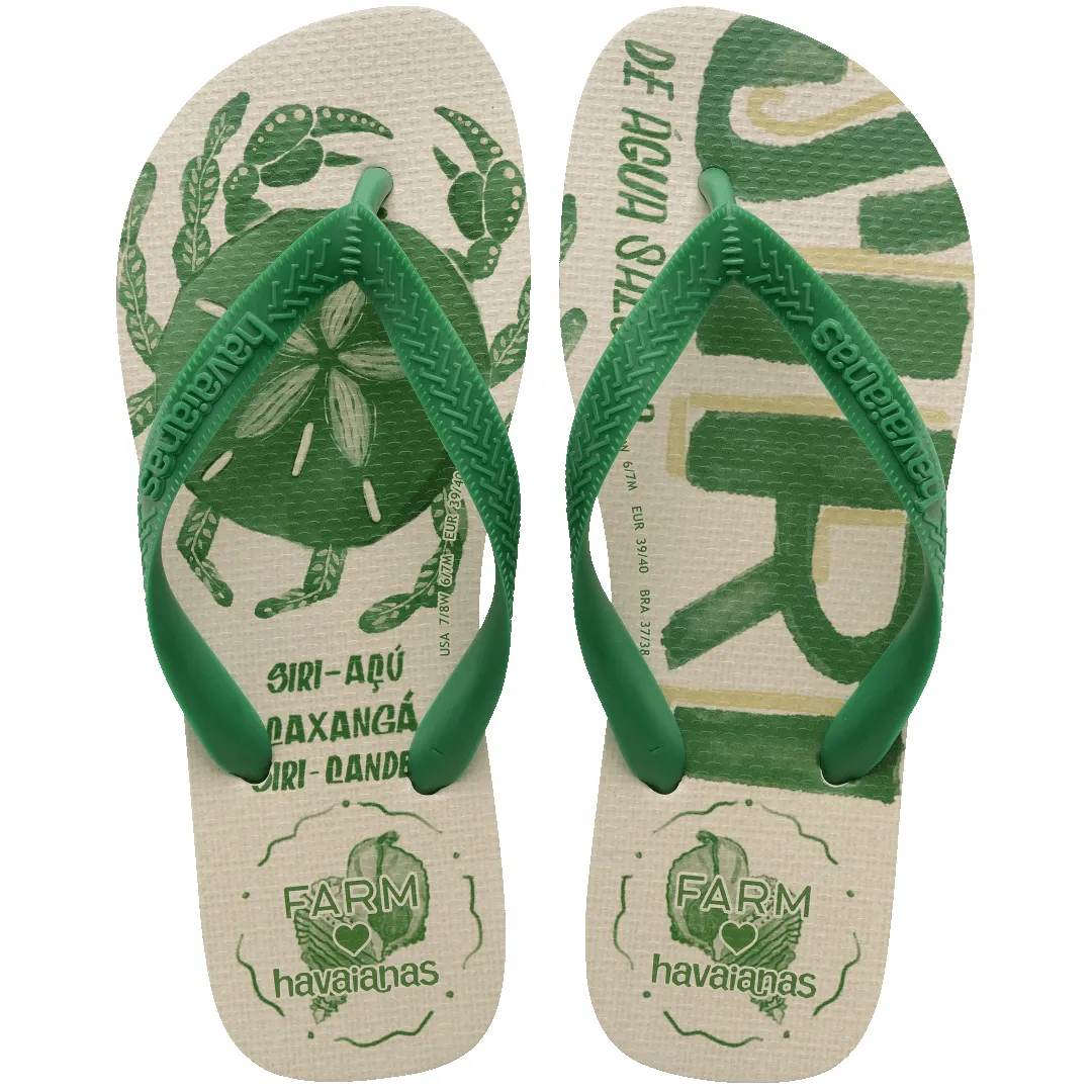 Women's FARM Rio Crab Top Flip Flops sold by Havaianas