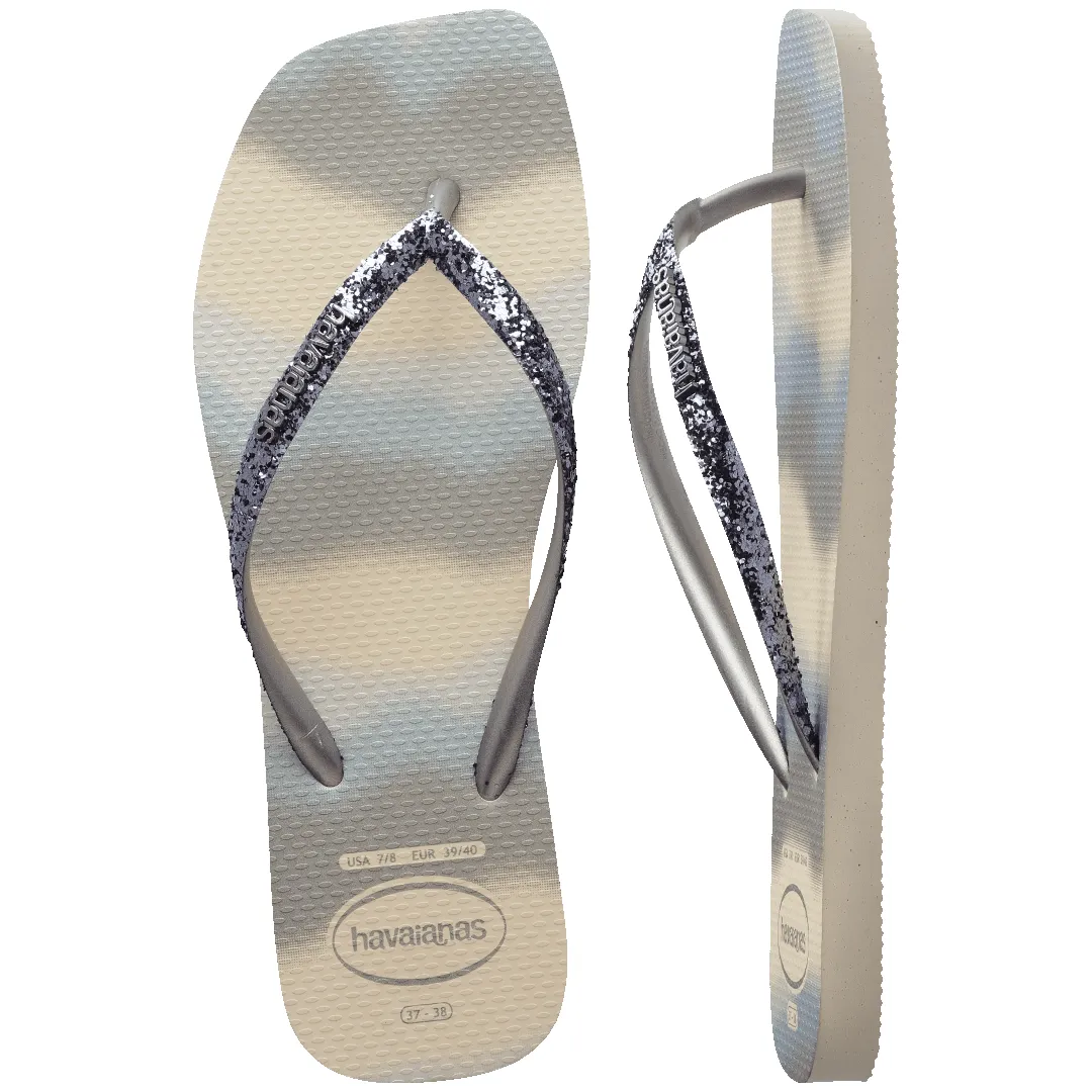Women's Slim Square Glitter Party Flip Flops sold by Havaianas