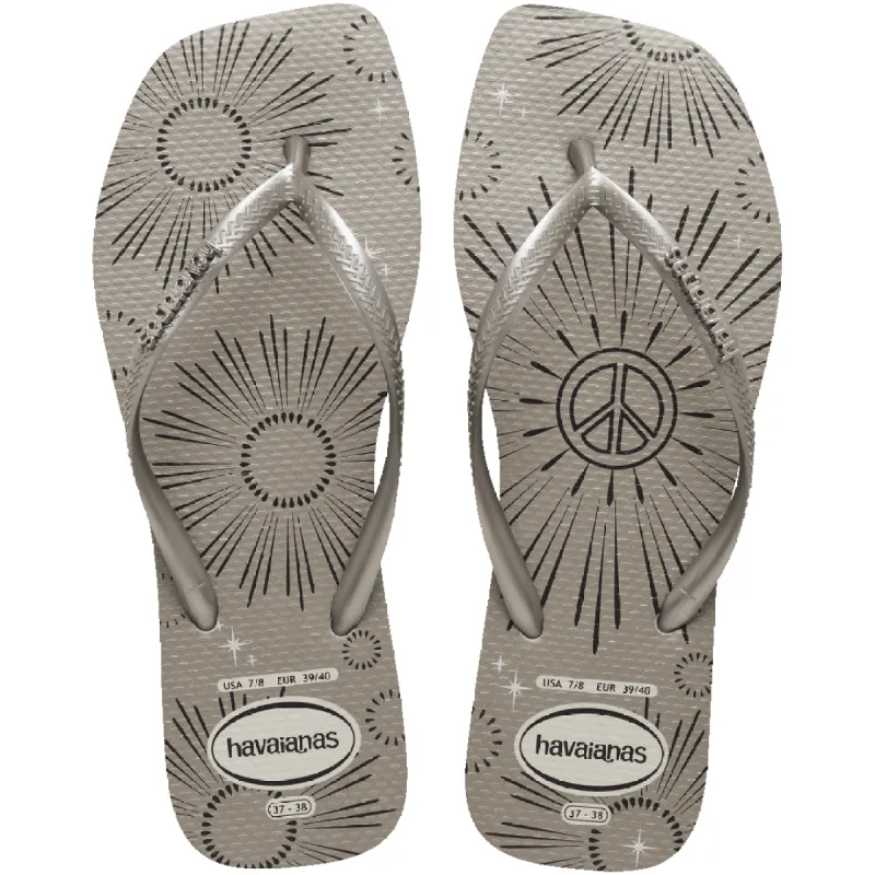 Women's Slim Square Metallic Flip Flops sold by Havaianas