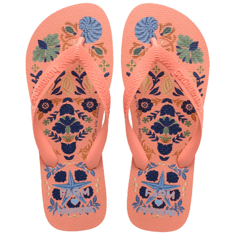 Women's FARM Rio Seashell Tapestry Top Flip Flops sold by Havaianas