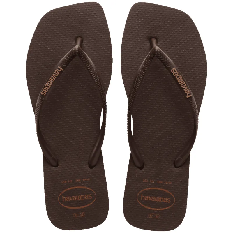 Women's Slim Square Logo Pop Up Flip Flops sold by Havaianas